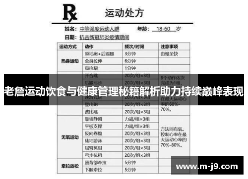 老詹运动饮食与健康管理秘籍解析助力持续巅峰表现